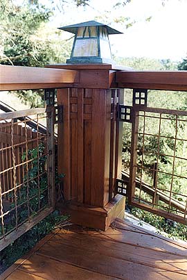 Craftsman Deck Rail Corner Detail
