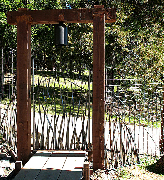 Grasses Gate on a Bridge